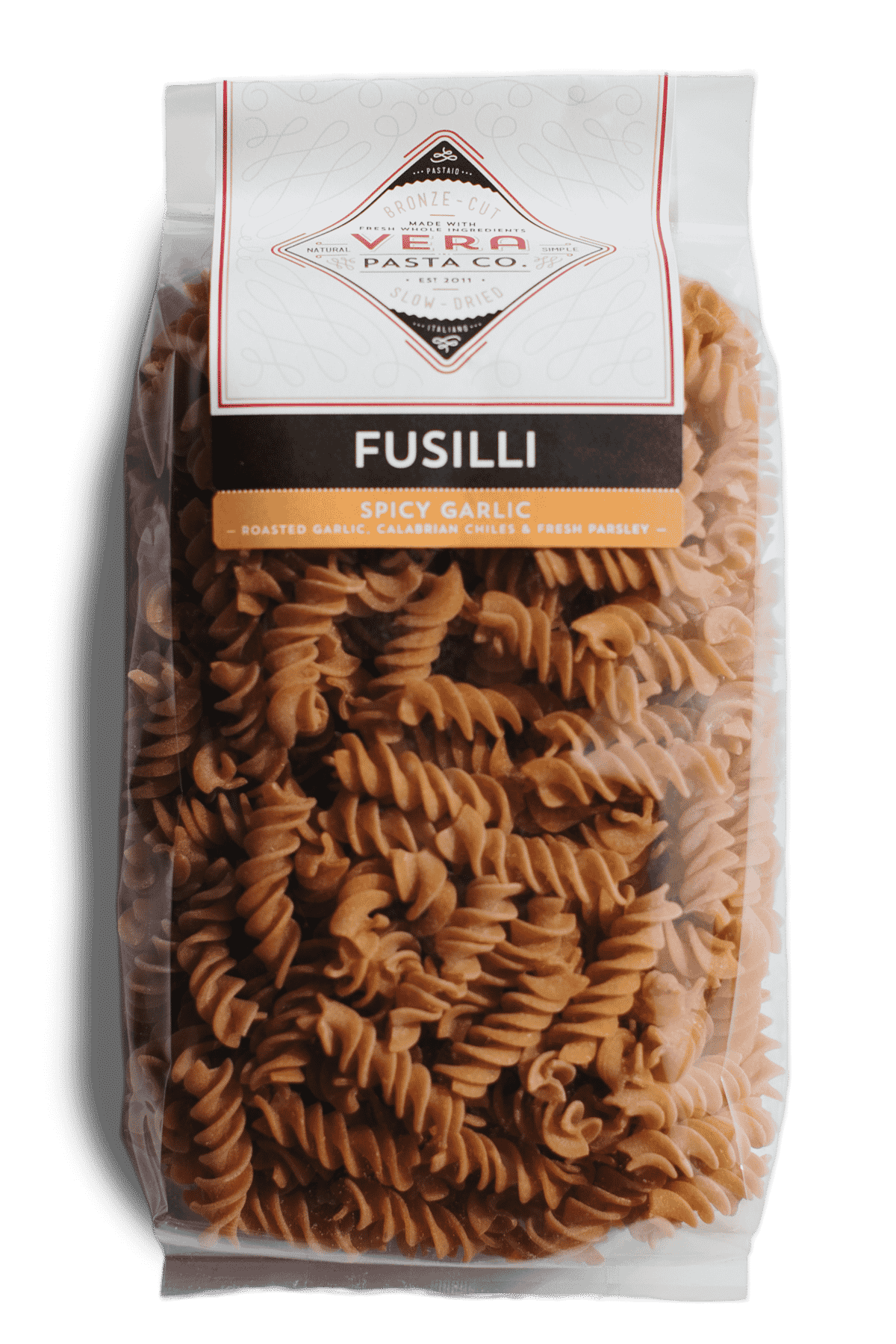 Buy Spicy Garlic Fusilli Pasta Online Vera Pasta